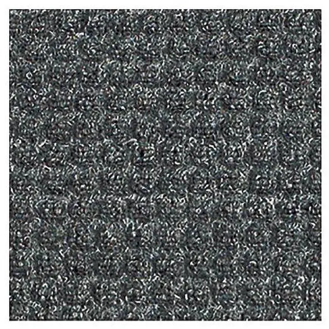 Alt view image 6 of 18 - Genuine Joe Indoor/Outdoor Mat Rubber Cleated Backing 3'x5' Charcoal 59473