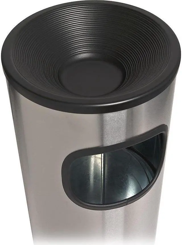 Alt view image 5 of 11 - Genuine Joe Ashtray Receptacle Fire-Safe 3 Gal. Stainless Steel 58883