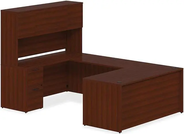 Alt view image 4 of 10 - Lorell Prominence Pedestal Desk PD3060DPMY