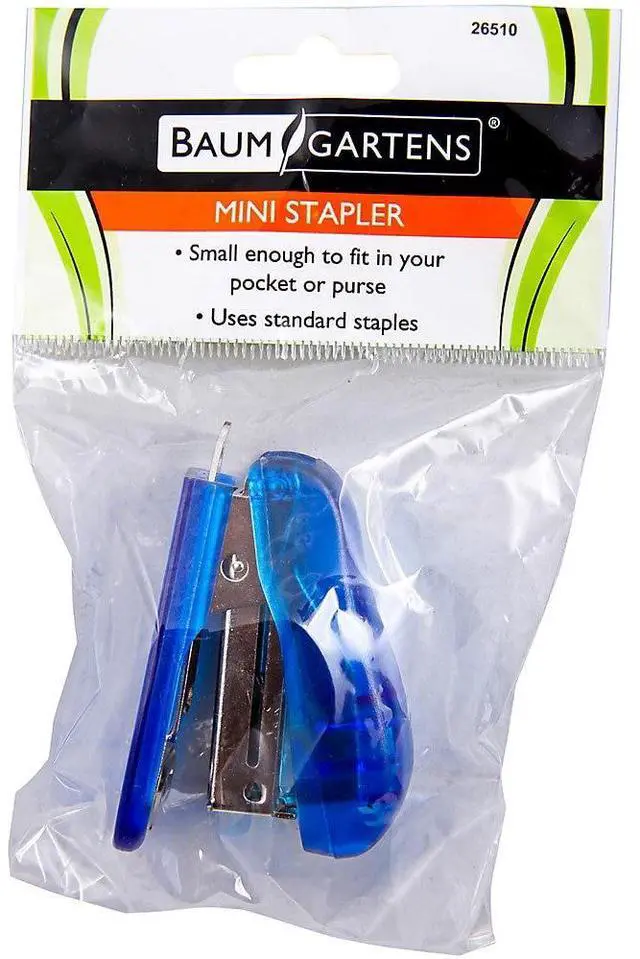 Alt view image 9 of 13 - Baumgartens Mini Stapler, Plastic, Translucent Assorted 26510