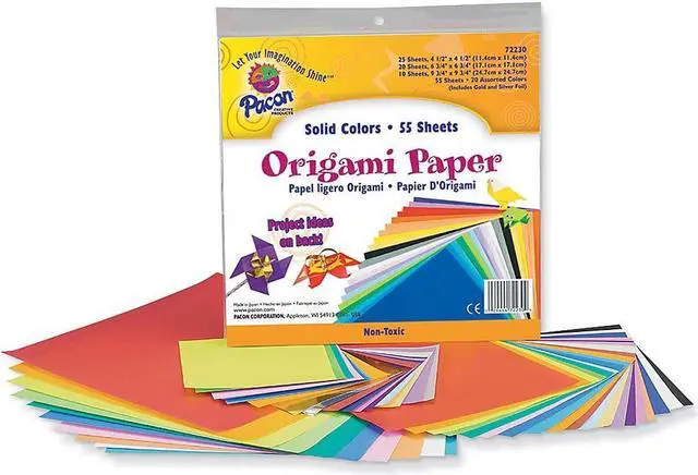 Alt view image 4 of 8 - Pacon Origami Paper, 30lb, 9.75 X 9.75, Assorted Bright Colors, 55/Pack 72230