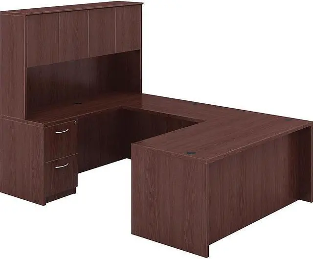 Alt view image 8 of 12 - Lorell Bridge 42"x24"x29-1/2" Mahogany 69391