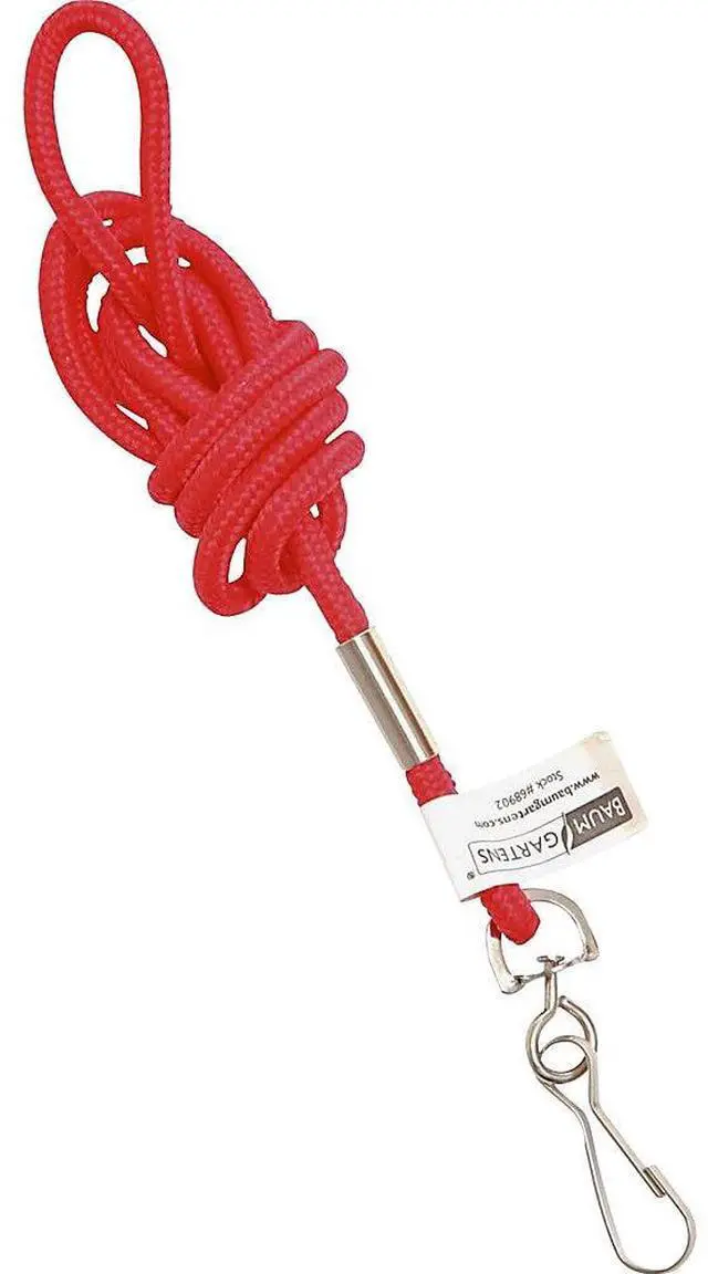 Alt view image 3 of 7 - Baumgartens Standard Lanyard, With Hook, 36" L, Nylon, Red 68902