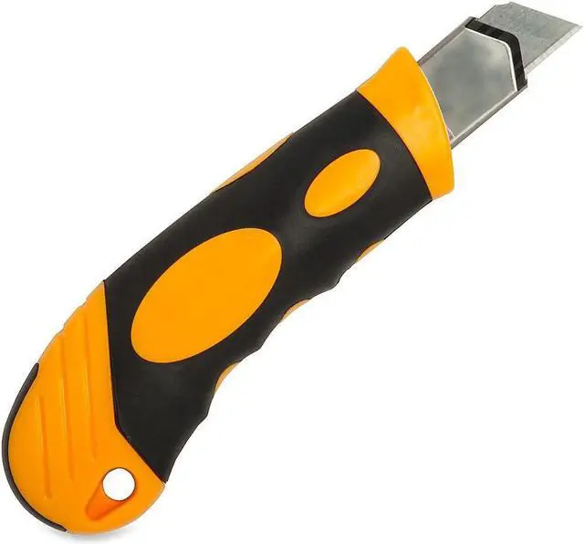 Alt view image 7 of 7 - Sparco Automatic Utility Knife w/4 Blades Yellow/Black 15850