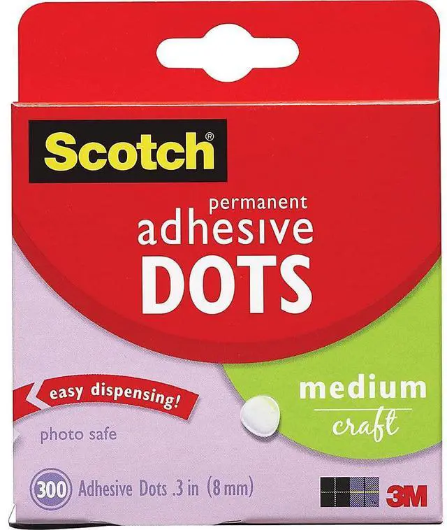 Alt view image 9 of 18 - 3M 010300M 300-Pack Adhesive Dots, Medium