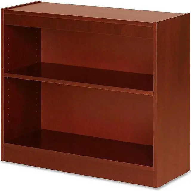 Alt view image 4 of 8 - Lorell 2 Shelf Panel Bookcase 36"x12"x30" Cherry 89050