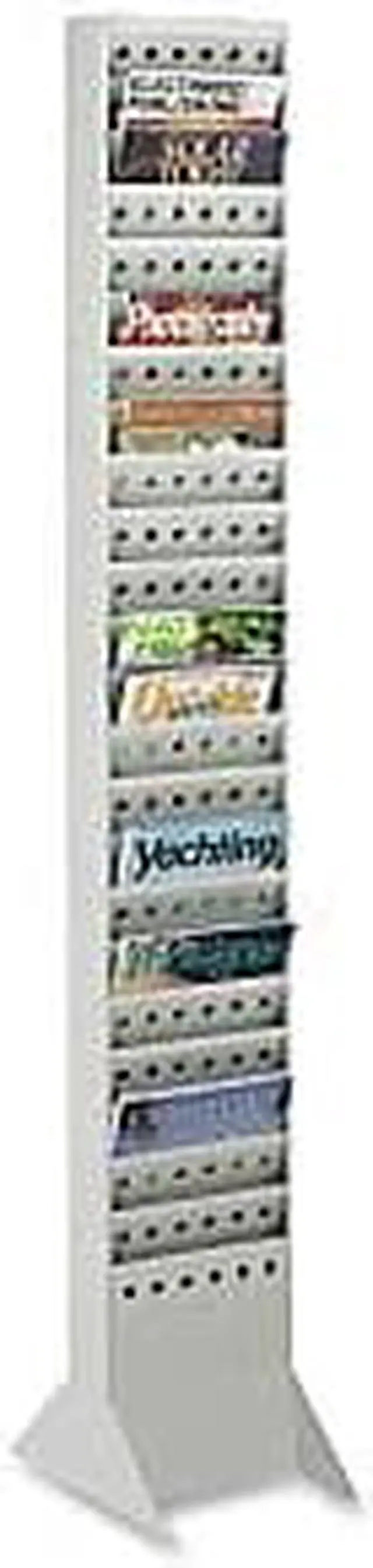 Alt view image 7 of 20 - Safco Steel Magazine Rack 23 Compartments 10w x 4d x 65-1/2h Gray 4322GR