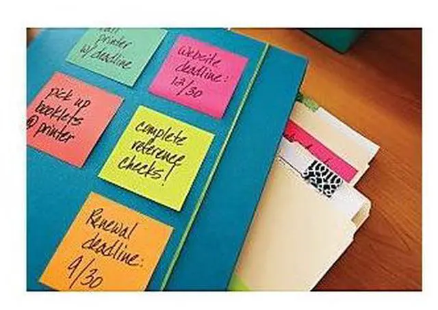 Alt view image 12 of 20 - 3M R33012AN Pop-Up Refills  3 x 3  Five Neon Colors  12 100-Sheets  Pads Pack