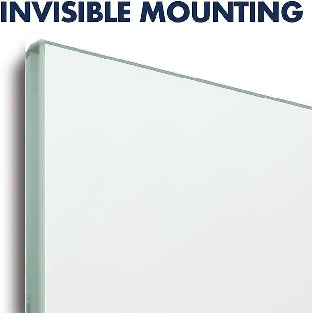 Alt view image 8 of 20 - Quartet InvisaMount Magnetic Glass Marker Board Frameless 39” x 22” White