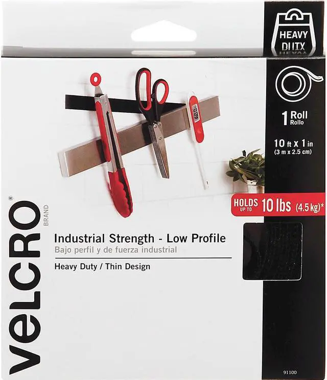 Alt view image 10 of 11 - VELCRO(R)brand ULTRA-MATE(R) Glue-On Strip 1"X10'-Black