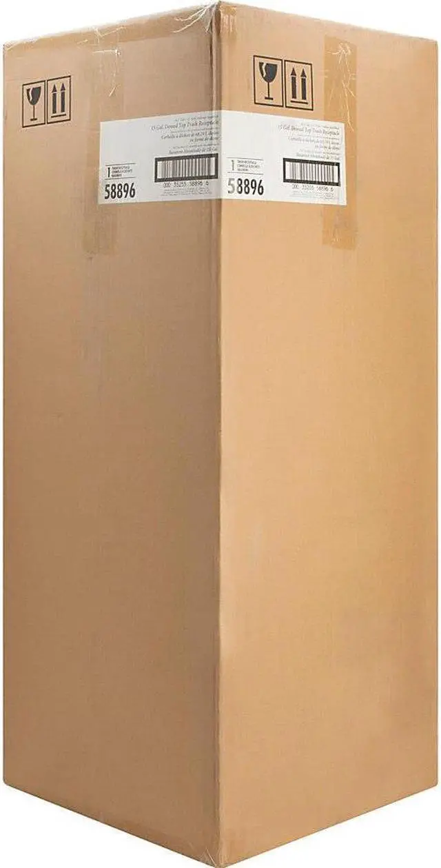 Alt view image 8 of 13 - Genuine Joe Trash Receptacle Domed Top 15 Gal. Black/Silver 58896