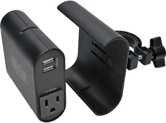 Alt view image 15 of 20 - Tripp Lite DMACUSB Ac/Usb Charging Clip For Display Mounts - Power Adapter - Ac / Usb - 3.4 A - 4 Output Connectors (2 X Usb, 2 X Nema 5-15) - Black