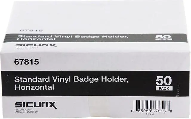 Alt view image 11 of 15 - SICURIX Vinyl Punched ID Badge Holders - Horizontal - Horizontal - 2.5" x 3.5" x - Vinyl - 50 / Pack - Clear