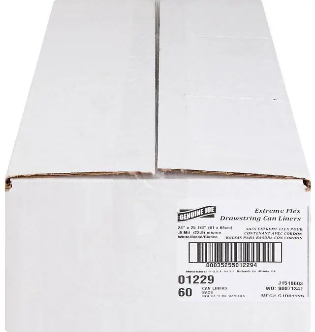 Alt view image 9 of 14 - Genuine Joe Trash Can Liners 13 Gal. 0.9mil 24"x25-1/8" 60/CT WE 01229