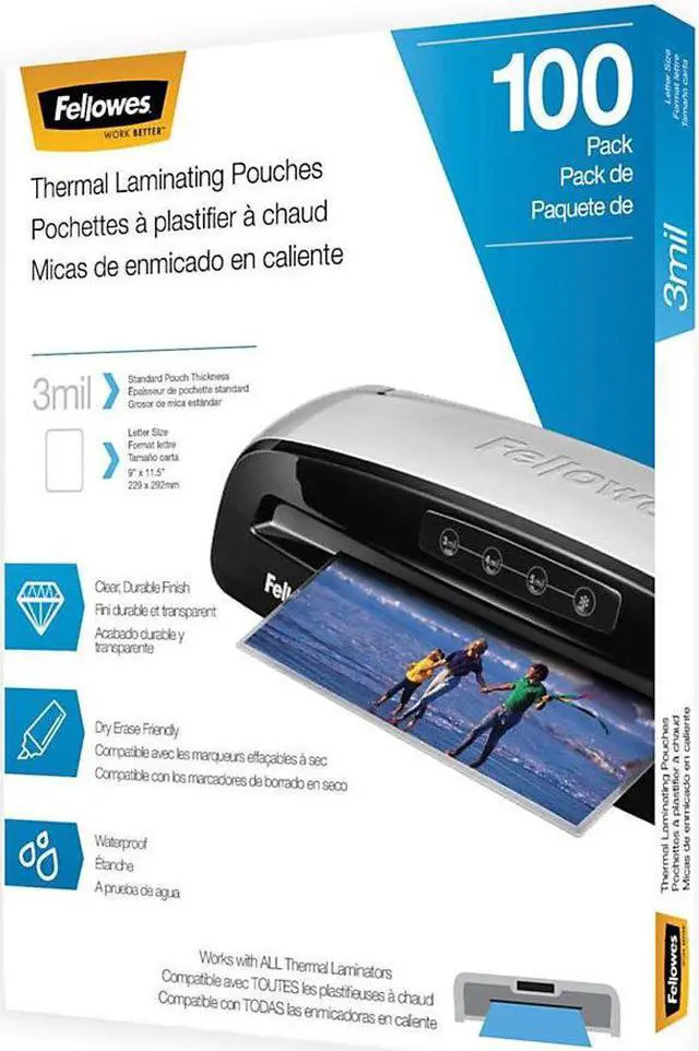Alt view image 9 of 20 - Fellowes Laminating Pouches Letter Size Hot Pouch 9 x 11.5 3 mil 100 pack 5743301