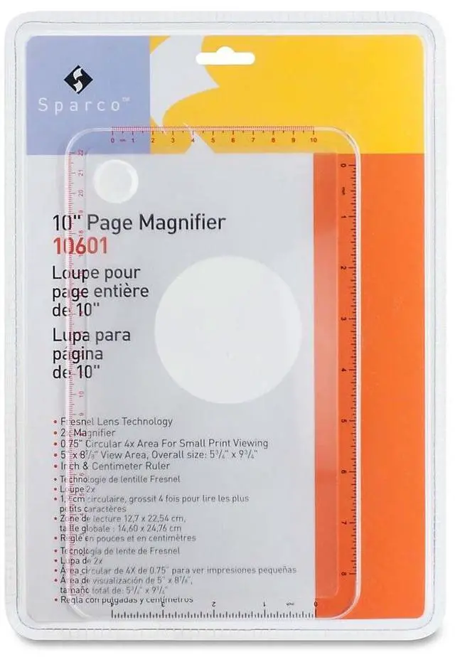 Alt view image 6 of 9 - Sparco Handheld Magnifier 2X Main 5-3/4"W x 9-3/4"H 10601