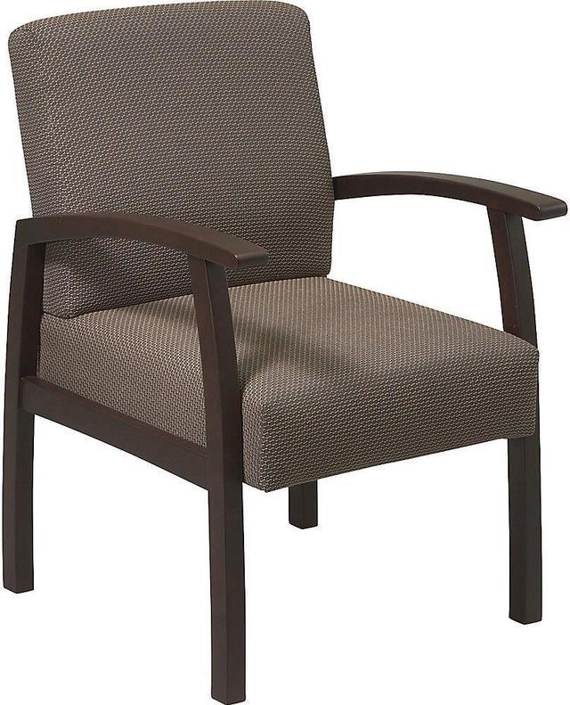 Alt view image 2 of 9 - Lorell Guest Chairs 24"x25"x35-1/2" Taupe/Espresso frame 68554