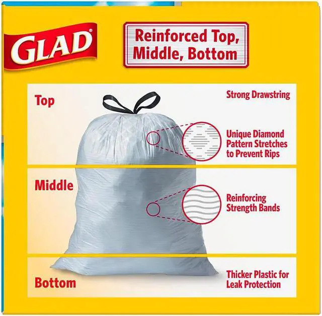 Alt view image 4 of 8 - Glad Tall Kitchen Bag 40 BG/BX