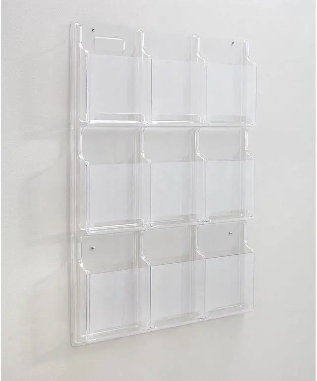 Alt view image 15 of 20 - Safco Reveal Clear Literature Displays Nine Compartments 30w x 2d x 36-3/4h