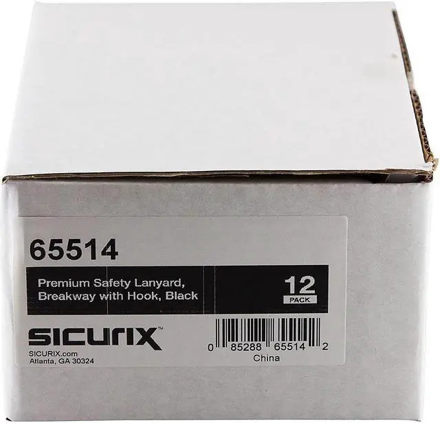 Alt view image 10 of 13 - SICURIX Plastic Hook Breakaway Lanyard - 12 / Pack - 36" Length - Black - Nylon, Plastic, Steel