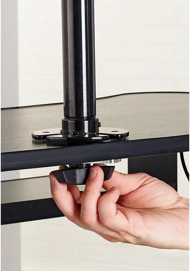 Alt view image 6 of 12 - Lorell Deluxe Adjustable Desk Riser - 20" Height x 38" Width x 24" Depth - Desktop - Black  LLR99759