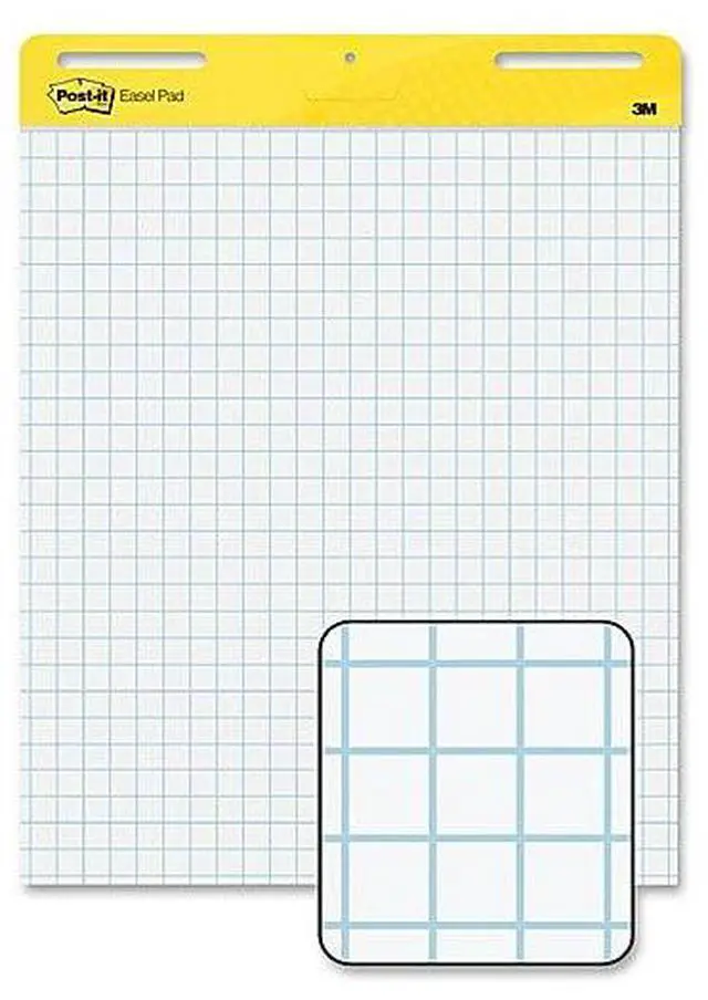 Alt view image 12 of 12 - Post-it 560VAD4PK Easel Pads Self-Stick Easel Pads, Quadrille, 25 x 30, White - 1 Carton (4 Pads)