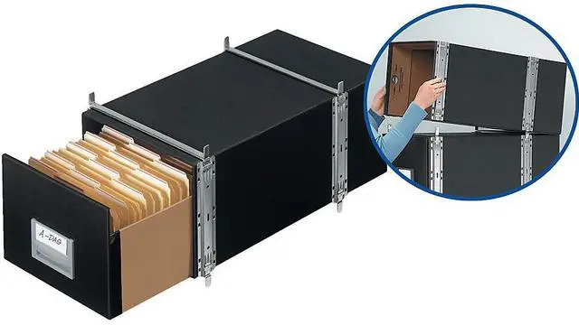 Alt view image 5 of 6 - Bankers Box® Staxonsteel® Storage Drawers, Letter, 24"D x 12"W x 10½"H, 60% Recycled, Black, Pack Of 6