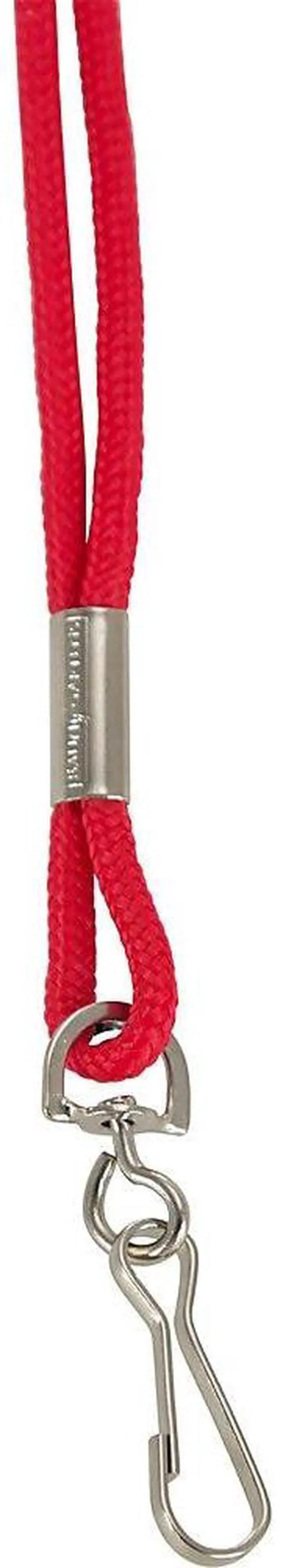 Alt view image 7 of 7 - Baumgartens Standard Lanyard, With Hook, 36" L, Nylon, Red 68902