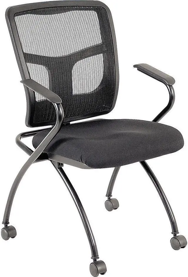 Alt view image 4 of 10 - Lorell Guest Chair 24-2/5"Wx24"Dx37"H 2/CT Black 84374