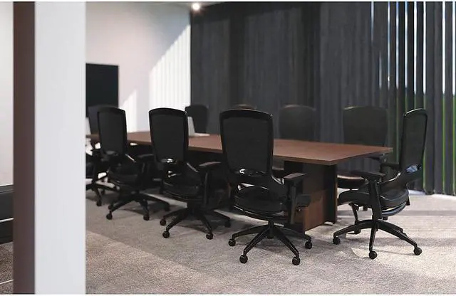 Alt view image 6 of 8 - Lorell POC4872MY Prominence 2.0 Half-Racetrack Conference TableTop, 72" TT Width x 48" TT Depth x 1.50" TT Thickness - Mahogany - LLRPOC4872MY