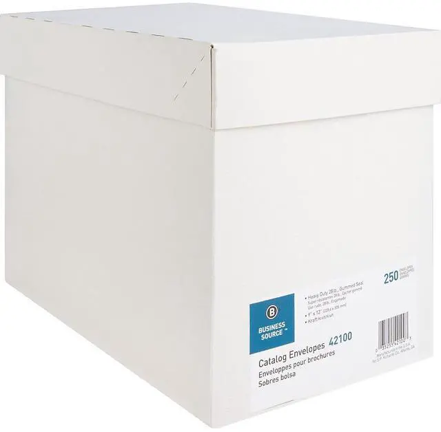 Alt view image 3 of 12 - Business Source Catalog Envelopes Plain 9"x12" 250/BX Kraft 42100