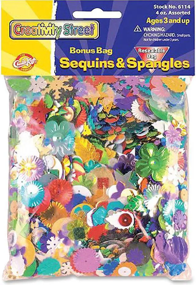 Alt view image 5 of 9 - Creativity Street Sequins and Spangles, Assorted Metallic Colors, 4 Oz/Pack 6114