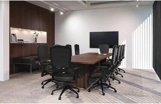 Alt view image 4 of 9 - Lorell PRC4872MY Prominence 2.0 Rectangular Conference TableTop, 72" TT Width x 48" TT Depth x 1.50" TT Thickness - Mahogany - LLRPRC4872MY