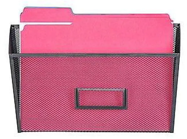 Alt view image 5 of 10 - Lorell Single Wall Pocket Ltr 12-5/8"x4-3/4"x6-5/8" Black Mesh 84144