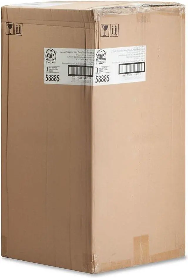Alt view image 5 of 8 - Genuine Joe Classic Round Top Receptacle Stainless Steel