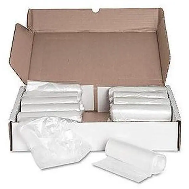 Alt view image 11 of 17 - Genuine Joe Can Liners 55-60 Gal 12mic/.47mil 38"x58" 200/CT Translucent 70014