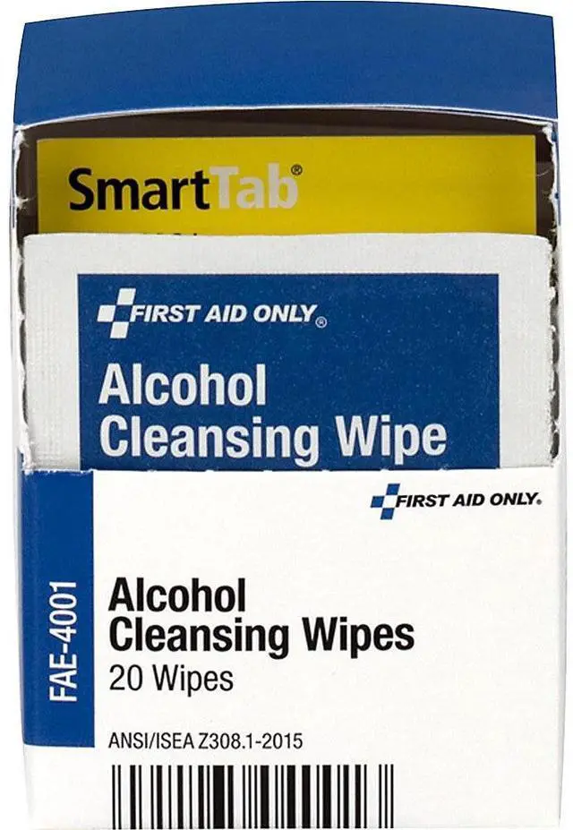 Alt view image 6 of 10 - First Aid Only Inc Alcohol Cleansing Pads 20/BX White FAE4001