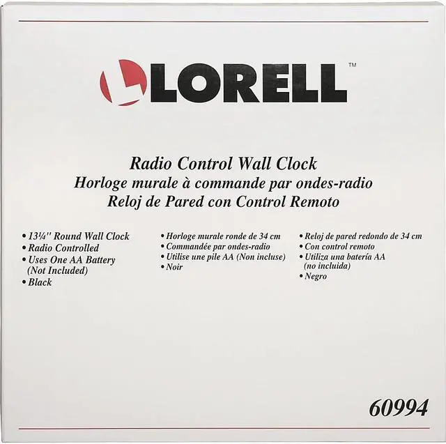 Alt view image 3 of 7 - Lorell Radio Controlled Wall Clock 1 EA