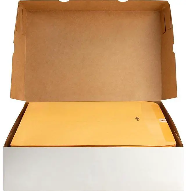 Alt view image 5 of 18 - Business Source Clasp Envelopes 28 lb. 9-1/2"x12-1/2" 100/BX Brown Kraft 36664