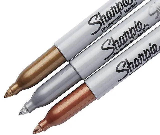 Alt view image 4 of 15 - Sharpie Metallic Markers Fine Pt 3 Color/PK Assorted 1823815