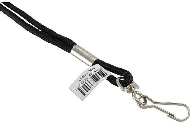Alt view image 8 of 14 - Baumgartens Standard Lanyard With Hook 36" L Nylon Black 68909