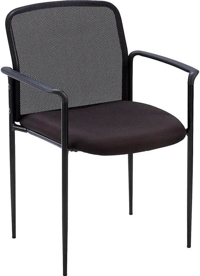 Alt view image 5 of 8 - Lorell Reception Side Chair w/Arms 23-3/4"x23-1/2"x33" Black 69506