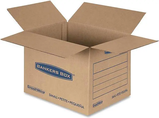 Alt view image 15 of 19 - Fellowes 7713801 Bankers Box SmoothMove Basic Moving Boxes, Small Size, Kraft, Blue, 12"H x 12"W x 16"D - 1 Pack (25 Boxes)