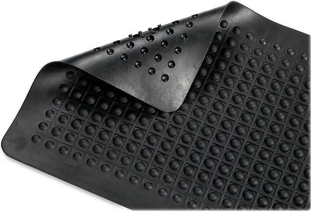 Alt view image 7 of 14 - Genuine Joe Anti Fatigue Mat Rubber Beveled Edge 3'x5' Black 70373