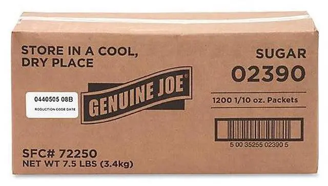 Alt view image 5 of 6 - Genuine Joe Sugar Packets 2.8g 1200/PK 02390