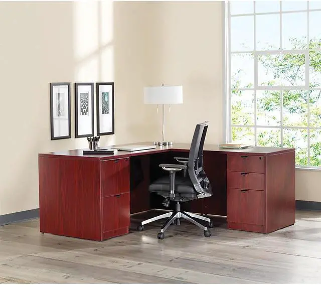 Alt view image 6 of 10 - Lorell Prominence Pedestal Desk PD3060DPMY