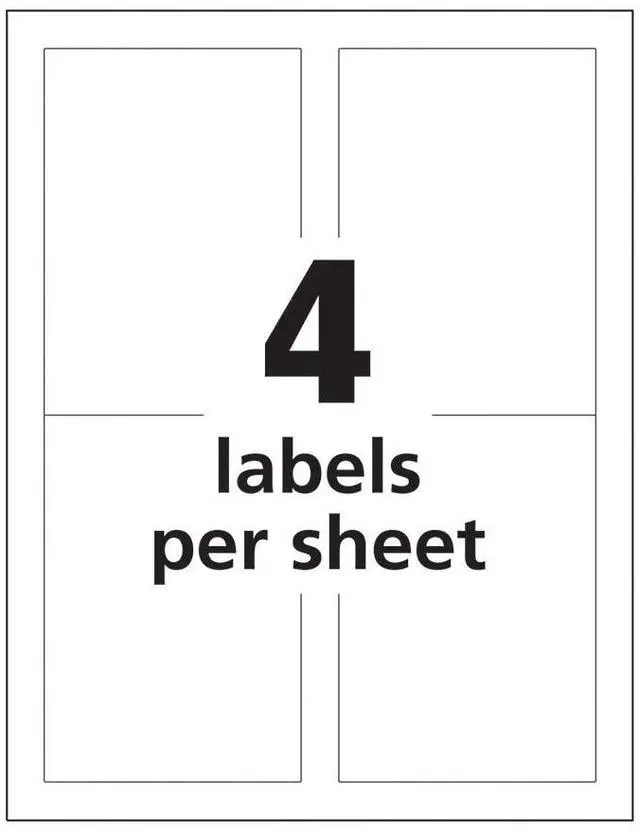 Alt view image 4 of 17 - Avery Chem Label, 3-1/2"W x 5"H, 200 Lbls,  PK200  Synthetic Film  60503