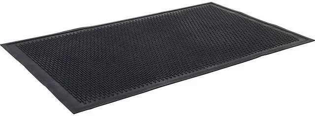 Alt view image 7 of 8 - Genuine Joe Scraper Outdoor Mat Rubber Traps Dirt/Grime 4'x6' Black 70467