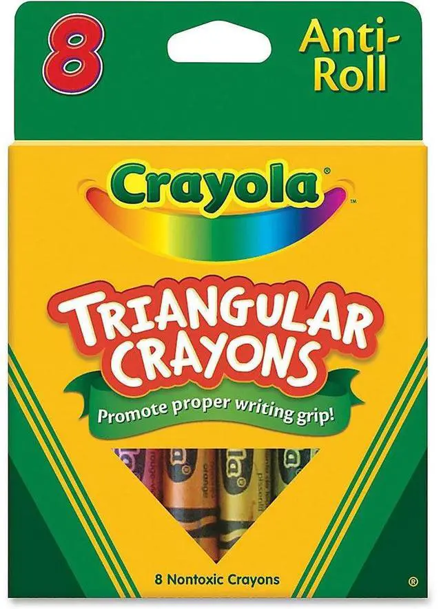 Alt view image 9 of 15 - Crayola Triangular Crayons 8 Colors/Box 524008