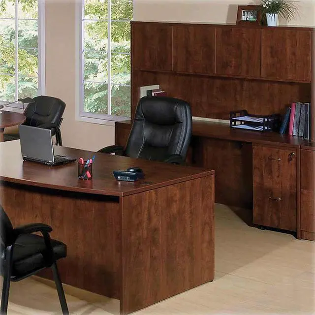 Alt view image 9 of 18 - Lorell Pedestal Box/File Hanging 16"x22"x28-1/4" Cherry 69432